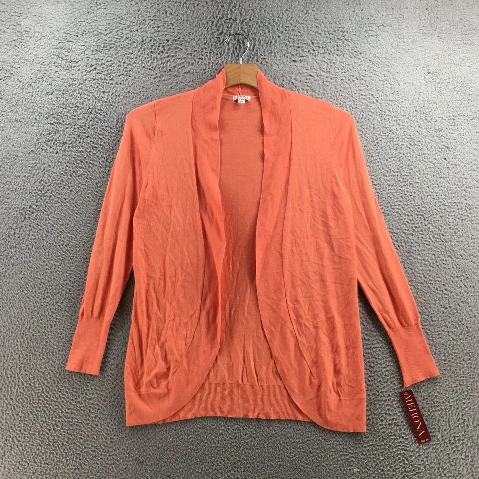 Cárdigan túnica suéter Merona para mujer XL coral naranja frente abierto informal NUEVO Foto 1 de 4