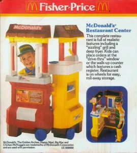 Fisher Price 1989 McDonald's Drive-Thru playset REPLACEMENT PIECE counter bottom - Picture 1 of 3