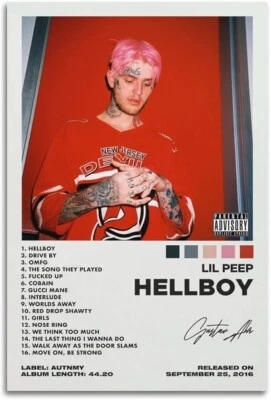 Lil Peep Poster - Hellboy Poster Album Cover Poster Posters for Room Aesthetic - Image 1 of 4