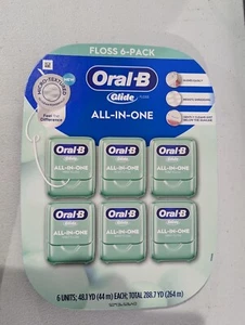 Oral-B Glide All-In-One Mint Flavor Dental Floss, 44 m., 6 pk. - Picture 1 of 8