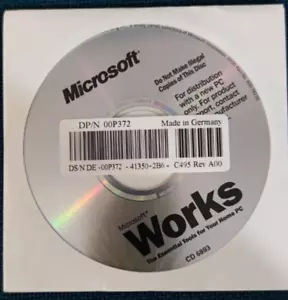 Microsoft Works 6 English with COA Compatible for Windows XP Vista 7 8 10 11 - Picture 1 of 2