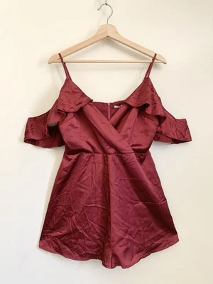 Mameluco Urban Outfitters Kimchi Azul Borgoña Volantes Talla 10 Foto 1 de 4