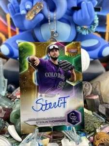 2023 Bowman's Best - STERLIN THOMPSON, Gold Auto /50 #B23-ST - Rockies - Picture 1 of 2