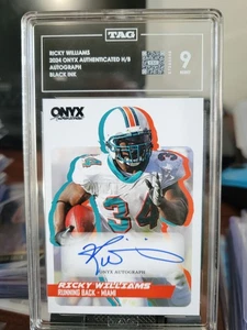 Ricky Williams 2024 Onyx Authenticated AutoDOLPHINS Black Ink Tag Mint 9 ERROR - Bild 1 von 2