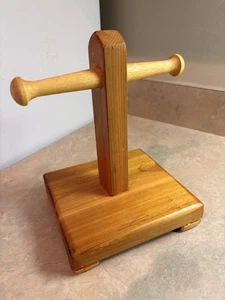 "Encimera de madera con soporte para árbol para 2 tazas 7,5x6"" ahorro de espacio hecho a mano" - Imagen 1 de 5