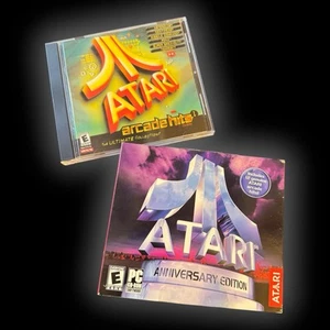 ATARI Anniversary Ed & Arcade Hits 1 CD ROM 95/98 18 Games Total Excellent Discs - Picture 1 of 5