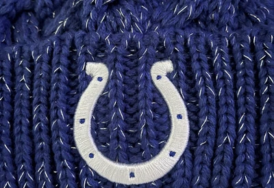 47 Marca Indianapolis Colts Mujer Invierno Tejido Sombrero Gorro con Pelota Nuevo Con Etiquetas NFL Foto 1 de 4