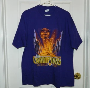 Camisa Trofeo Campeones de la NBA Los Angeles Lakers 2000 LEE Para Hombre XL Púrpura L14 - Imagen 1 de 4