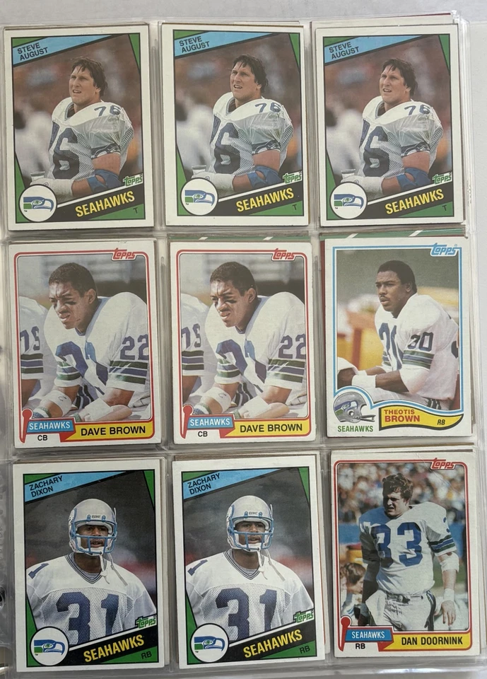 Seattle Seahawks Football Cards 1979 - 1986 Topps & Fleer (Lot sale) - Image 1 of 4