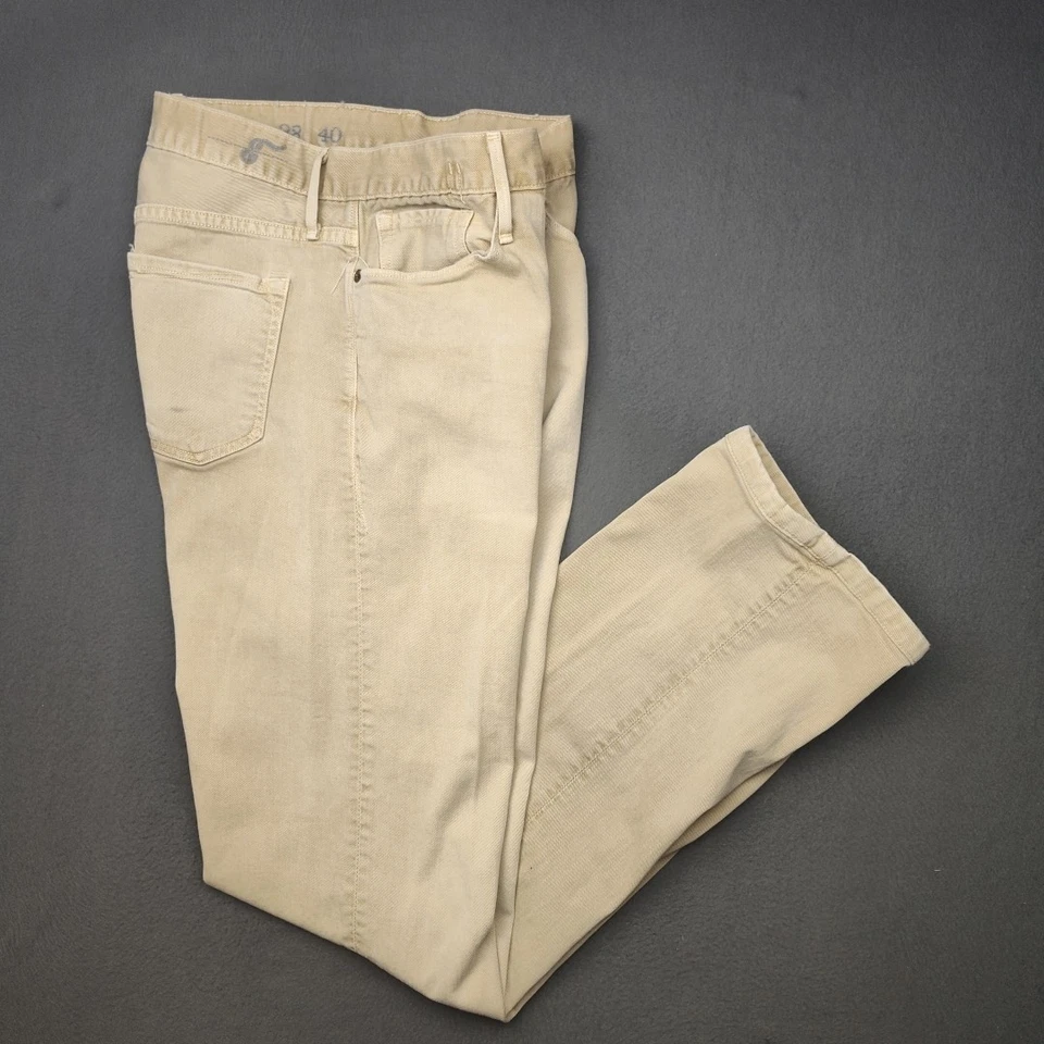 Earnest Swen Pants Mens 33x32 Brown Fulton Twill Button Fly 5 Pocket School - Image 1 of 4