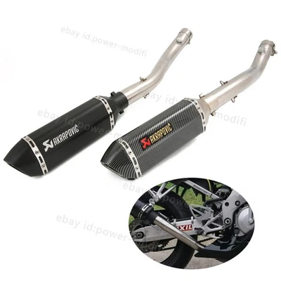 For Honda CBR600F4i 2001-2007 Exhaust Tips Mid Link Pipe Slip On Black Muffler — 第 1/4 张图片