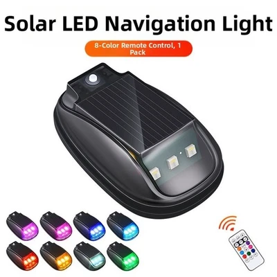 USB LED Strobe Light Truck Tail Solar Power with Remote Control RGB Color - Image 1 of 4