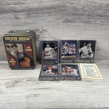 1996 Iron Men Of Baseball Lou Gehrig Cal Ripken Metallic Impressions 5 Card Set