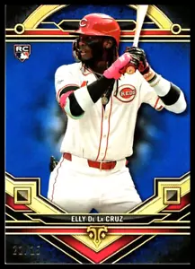 2024 TOPPS TRIPLE THREADS SAPPHIRE #12 ELLY DE LA CRUZ ROOKIE CINCINNATI REDS/25 - Picture 1 of 2