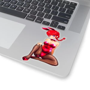 Waifu Red Ranma Hentai Ecchi Ranma 1/2 90s Anime Kiss-Cut Sticker Decal Manga - Picture 1 of 20