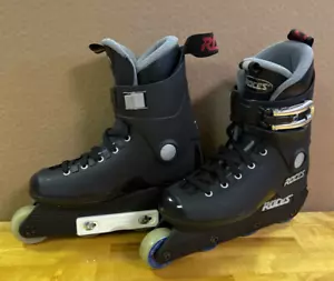 Roces Inline Skates Men's Size 5 Black & Black Laces Made in Italy VGC - Picture 1 of 24