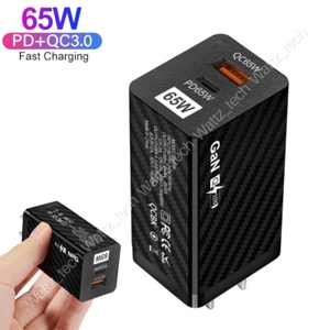 65W GaN USB-C Type C Fast Wall Charger PD+QC3.0 Power Adapter Charging Plug US - Picture 1 of 13