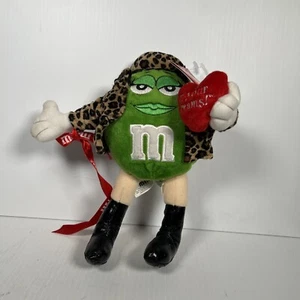 M&Ms Green Lady Leopard Print Hat And Coat Plush With Tags 2003. Read - Picture 1 of 6