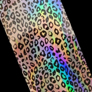 Nail Art Foil 💖Holographic Leopard Animal Nails Decor / Transfer Foils Sticker - Picture 1 of 5
