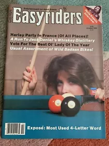 1985 October Easyriders Motorcycle Magazine David Mann France Harley Hells Angel - Afbeelding 1 van 5