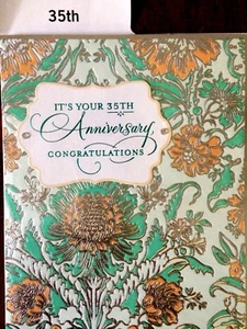 35TH WEDDING ANNIVERSARY CARD for YOUR FRIENDS FAMILY Hallmark 62A - Picture 1 of 5