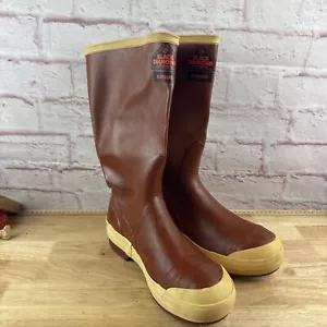 BLACK DIAMOND NEOPRENE CANADA MADE STEEL TOE RUBBER BOOTS MENS 8 OIL/ACID RESIST - Picture 1 of 9