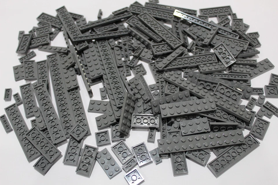 LEGO 200 Platten Plates einreihig zweireihig neu-dunkelgrau darkbluishgray #3922 - Bild 1 von 1