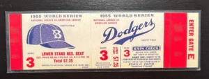 Brooklyn Dodgers 1955 World Series Game 3 REPLICA ticket vs New York Yankees - Picture 1 of 1