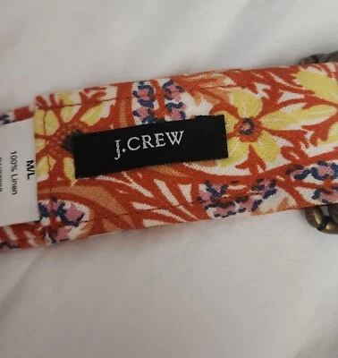 J. Cinto floral de linho CREW tamanho M/L aprox. 46,5 pol - Imagem 1 de 4