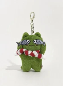 Cute Sky Fish-Cat Plush Pendant Backpack Decoration Keychain Doll Bag Green - Picture 1 of 2