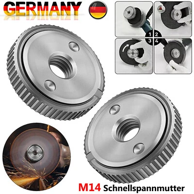 2x Schnellspannmutter M14 für Winkelschleifer Schraube Bosch Makita Dewalt - Bild 1 von 4