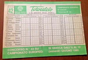 Totocalcio schedina non giocata concorso 42 del 8 - 6 - 81 - Picture 1 of 1