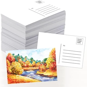 50 paquetes de postales de acuarela en blanco, 4"X6" pulgadas 140 lb/300 Gsm peso pesado 100 % co - Imagen 1 de 12