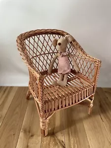 WICKER KIDS CHAIR, RATTAN CHAIR, VINTAG BABY CHAIR, HANDMADE , NATURAL - Picture 1 of 9