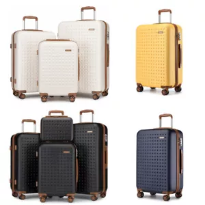 13/20/24/28Inch Hard Shell ABS 4 Wheels Suitcase Cabin Hand Luggage Travel Case - Picture 1 of 31
