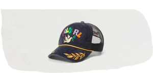 Auténtica gorra de camionero de pana bordada azul marino Polo Ralph Lauren para hombre - Imagen 1 de 9