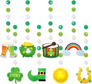 St Patricks Day Decorations,St Patricks Day Backdrop Hanging Banner Decoration L - Picture 1 of 12