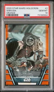 2020 Star Wars Topps Holocron Sebulba Orange #2 74/99 N2 PSA 10 GEM MT Pop 1 - Foto 1 di 2