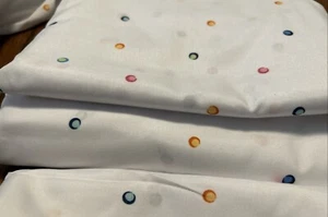 Twin Sz Sheet Set By Amazon Basics. white with dots 100%polyester New - Picture 1 of 6