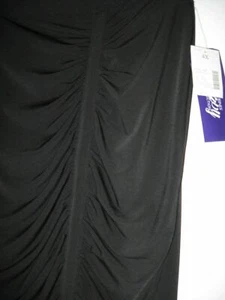 New Women's SKIRT 4X stretch pull-on dk BLACK 30/32W Catherines Curvy Collection - Picture 1 of 5