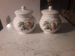 Coppia di barattoli decorati - Foto 1 di 2