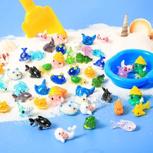 80Pcs Mini Ocean Figurines, 20 Styles Tiny Miniature Resin Marine Animals Axolot - Picture 1 of 12