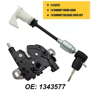 UK Bonnet Release Lock Latch 1343577 For Ford Focus MK2 Repair Set Kit 2004-2012 - Picture 1 of 14