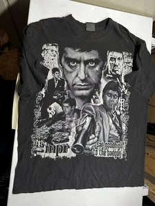 Scarface Tony Montana Say Goodnight Bad Guy Kurzarmhemd schwarz XLarge - Bild 1 von 4