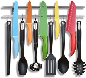 Magnetic Knife Holder, Stainless Steel 18-Inch Magnetic Knife Rack with 6 Remova - Picture 1 of 7