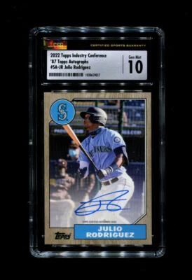 2022 JULIO RODRIGUEZ TOPPS INDUSTRY CONFERENCE RC AUTO CSG 10 - Image 1 of 2
