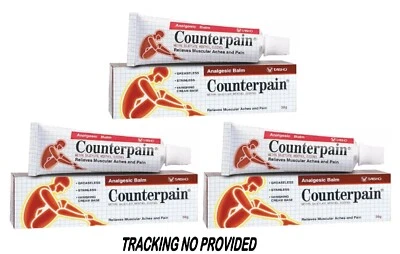 3 x Bálsamo analgésico de masaje de dolor muscular alivio cálido rojo contra el dolor caliente 30 g Foto 1 de 4