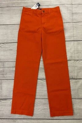 Pantalones chinos rectos POLO RALPH LAUREN NUEVOS CON ETIQUETAS para niños talla 14 naranja algodón frente plano Foto 1 de 4