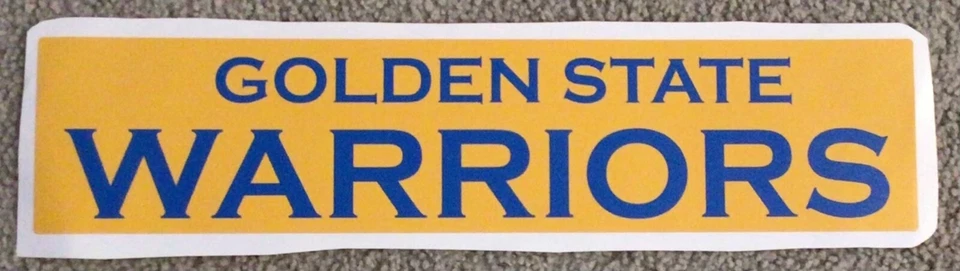 Golden State Warriors fathead nameplate decal 15”x3.5” NBA Wall Graphics new - Image 1 of 1
