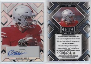 2022 Leaf Metal Draft Portrait Silver Prismatic /40 Quinn Ewers #PA-QE1 Auto